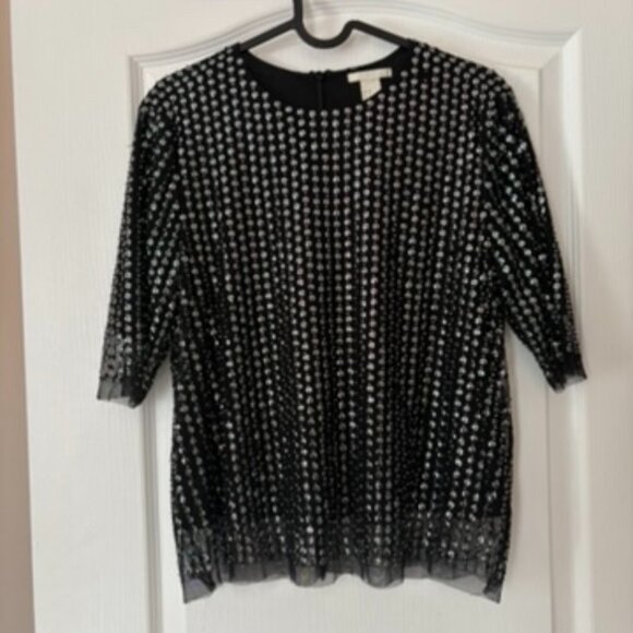 H&M black Sequin top - size 38 - Medium - Picture 1 of 3